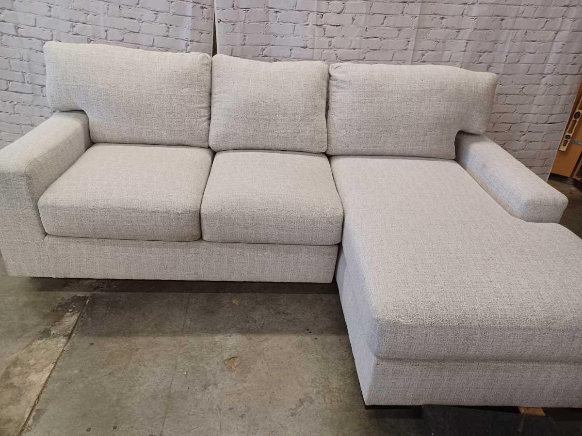 Larce-Exclusive 2 Piece Sectional with Chaise - Stone/Right Facing - Gallery Image 3